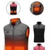 Jaquetas masculinas corte 3D moda gola alta jaqueta de aquecimento de inverno com aquecimento por USB colete com fecho de zíper roupas térmicas