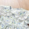 소녀 드레스 Popreal Girls 드레스 여름 어린이의 작은 신선한 꽃 레이스 O- 넥 짧은 소매 아기 옷