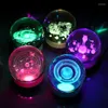 Night Lights Crystal Ball Astronaut Planet Globe 3D Laser Engraved Solar System with Touch Switch LED Light Base Astronomy Gif