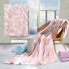 Filtar flanell filt färgglad quilt rosa nordisk säng enkel 3d tryck varm soffa barn hem textil kast tree hom fluffy