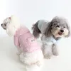 Dog Apparel 2022 Fall/Winter Teddy Bomei Schnauzer Mid-to-small Warm Two-layer Frilly Fleece Two-foot Pocket Pajamas