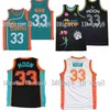 GLA topkwaliteit 1 33 Jackie Moon Flint Tropics Jersey Green White Black College Basketball 100% Stiched Size S-XXXL