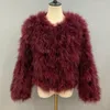 Women s Fur Faux Arrival Feather Coats Lady Fashion Turkey Jackets Thick Warm Spring Winter Outerwear S1002 220926