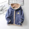 Kazak Micro Poleece Unisex School Kids Trailsuit Hoodie Sıcak Kapşonlu Çocuk Ceket Tam Zip Bebek Erkek Ceketler 29 Yaş 220924