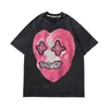 Männer T-Shirts 2022 Mode Männer Gewaschen T-Shirt Lustige Geist Grafik Shirt Hip Hop Streetwear Harajuku Tops Sommer Kurzarm baumwolle T-shirt