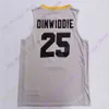 Mitch 2020 New NCAA College Colorado Buffaloes Jerseys 25 Dinwiddie Basketball Jersey Grey Size Men Youth Adult