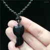 Pendant Necklaces High Quality Natural Obsidian Quartz Crystal Pendulum Pendants Chakra Pendule Suspension Healing