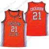 Mitch 2020 New NCAA Illinois Fighting Illini Maillots 21 Kofi Cockburn College Basketball Jersey Orange Taille Jeunesse Adulte