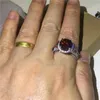 Bagues de grappe élégante fleur bague couleur argent 4ct Cz Vintage alliance de fiançailles pour femmes hommes doigt fête bijoux