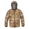 Мужская пухлая зимняя куртка Parkas Cotton Parka военный камуфляж Весна теплое теплое тепло -капюшон. Мужчина легкий вес и пальто 220924