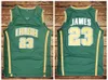 Maglia irlandese da basket #St Vincent Mary High School, tutte cucite, bianche, verdi, gialle, taglia S-XXL