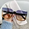 Sunglasses 2022 European And American Style Half Frame Metal Sweaters Fashion Thin Women UV Protection Glasses7790215