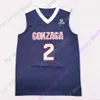 Mitch 2021 Final Four New NCAA College Gonzaga Jerseys 2 Drew Timme Basketball Jersey Blanc Marine Taille Jeune Adulte