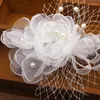 Coiffes Couvre-chef de mariée Super Fairy White Flower Tulle Bijoux Accessoires de cheveux de mariage Head