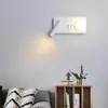 Applique murale moderne lampes LED créatives avec projecteur rotatif pour étude chevet allée couloir Double interrupteur lumières éclairage intérieur