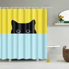 Shower Curtains Arrival Cat 3D Print Bathroom Waterproof Polyester Octopus Washable Bath Decor with 12 Hook 220922