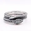 Anelli di coppia di moda per maschile designer gioielli di lusso amanti argento anello serpente bagae homme con scatola 22092602r