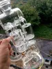 Large 18 inch Glass Water Bong Hookahs Honeycomb Filters Recycler Yellow Oil Dab Rigs Smoking Pipe with 14mm female joint