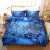 Ensembles de literie Lune Ensemble de literie Vue de nuit Ensemble de housse de couette avec taie d'oreiller Literie King Queen Full Double Single Size Luxury Bedxclothes Decor 220924