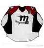 Benutzerdefinierte AHL Lake Erie Monsters 25 Stewart 20 Mackenzie 39 Galiardi Hockey-Trikots Rot Weiß Blau genäht