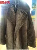 Men's Fur Faux Autumn and Winter Large Lapel Long Jacket fashion thicken Overcoat Mens Clothing 220924