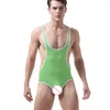 Hommes Body Shapers Hommes Ultra-mince Sexy Siamois Serré Body Lisse Glace Soie Bodybuilding Lutte Costume Bodys Hommes Maillot De Corps