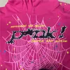 Felpe con cappuccio da uomo Rosso Sp5der Young Thug 555555 Angel Uomo Donna 1 1 Stampa in schiuma di qualità Spider Web Pullover 220924