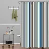 Shower Curtains Vertical Stripes Elegant Polyester Fabric Curtain Mildew Resistant Washable Bathroom Waterproof Bath 220926