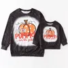 Familjsmatchande kläder Girlymax Fall Halloween Baby Girls Mommy Me Leopard Pumpkin Boo Spook Boutique Top T Shirts Kids Clothing Long Sleeve 220924