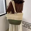 Evening Bags Women Straw Woven Shoulder Bag Female Fashion Trendy Cotton Thread Beach Large-capacity Basket Girls Handbags