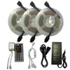 Strips 3-rolls 5m 60 LED-lampje met 44 toetsen Remote Controller en Power Adapter Rope Lights RGB kleurveranderende balk