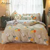 Beddengoed sets globon bloem print beddengoed set met kussensloop katoen zachte dekbed dekbedovertrek sets queen king size 4 pc's 220924