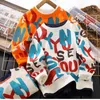 Pullover Boys Sweatshirt Spring Autumn Kids Long Sleeve T Shirt Children Letter Print Tops Girls O neck 4 6 7 8 10 11 12 14 Year 220924