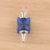 Natural Stone Pendant Dangle Bead Merkaba Pendulum Biolocation Metaphysical Spiritual Crystal Lapis BN456