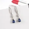 Stud Earrings Pea Topaz 925 Sterling Silver For Women Gemstones Statement Jewelry Pearl