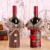 Noel Dekorasyonları Ev Noel Baba Şarap Şişesi Kapağı Noel Süsleri Navidad Xmas Mutlu Yıl 2023 220926