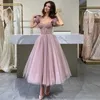 Party Dresses Eeqasn Simple Tulle Short Prom Dresses Off The Shoulder Formal Party Gowns Fitted Bones Women Saudi Arabia Homecoming Dress 220923