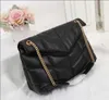 Qulity Cosmetic Bags Cases 2022 High Classic Puffer Shoulder Bag Soft Genuine Leather Womens Ladies Composite Tote Clutch Handbags Purse Menger Crossbody