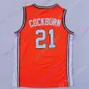 Mitch 2020 Nowy NCAA Illinois Fighting Illini Jerseys 21 Kofi Cockburn College Basketball Jersey Orange Size Młodzież