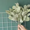 Fleurs décoratives en plastique branche d'eucalyptus arrangement de fleurs artificielles Faux feuillage pour la décoration de mariage feuilles vertes fausse plante