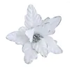 Juldekorationer Flower High Simulation Ornamental Realistic Xmas Tree Glitter Artificial Poinsettia for Party
