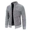 Herenjacks herfst winter warme kasjmier casual wollen rits slim fit fleece jas jurk gebreide kleding man 220924