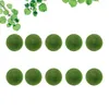 Flores decorativas 10pcs Creative Artificial Moss Balls elegantes Acessórios em vasos