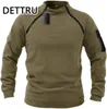 Men's Jackets Winter Mens Military Sweatshirt Fleece Zipper Pullover Fashion Solid Color Loose Lamb Thick Jacket Men Clothing Streetwear 220924