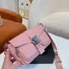 Evening Bags Cool Girl Dual Pocket Biker Bagss Women Handbag Canvas Shoulder Strap Leather Designer Bags Crossbody Female with Coin Purse