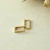 2022 New Simple Stud Metal Geometric Rectangle Earrings Advanced Square Niche Design Fashion Versatile Jewelry Accessories