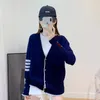 Kadınların Sweaters Uzun Kollu Bahar Sonbahar Lover Çift Yün Sweaters TB Stil Yepyeni Kadın Erkekler Örme hırka kazak moda T220925