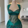 Hunter Green Sweetheart Evening Dresses Sleeveless Sequins Mermaid Prom Dress Custom Made Floor Length Formal Party Gown
