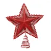 Kerstdecoraties Plastic Aantrekkelijke Xmas Indoor Decor Star Tree Topper Multi-Color Hollow Party Supplies