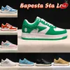 Scarpe casual Top Sneakers Designer Sneaker Grigio Rosa Beige Pelle Nero Bianco Sta Sk8 Sta Low Nigo Bathing Apes Men Wo
